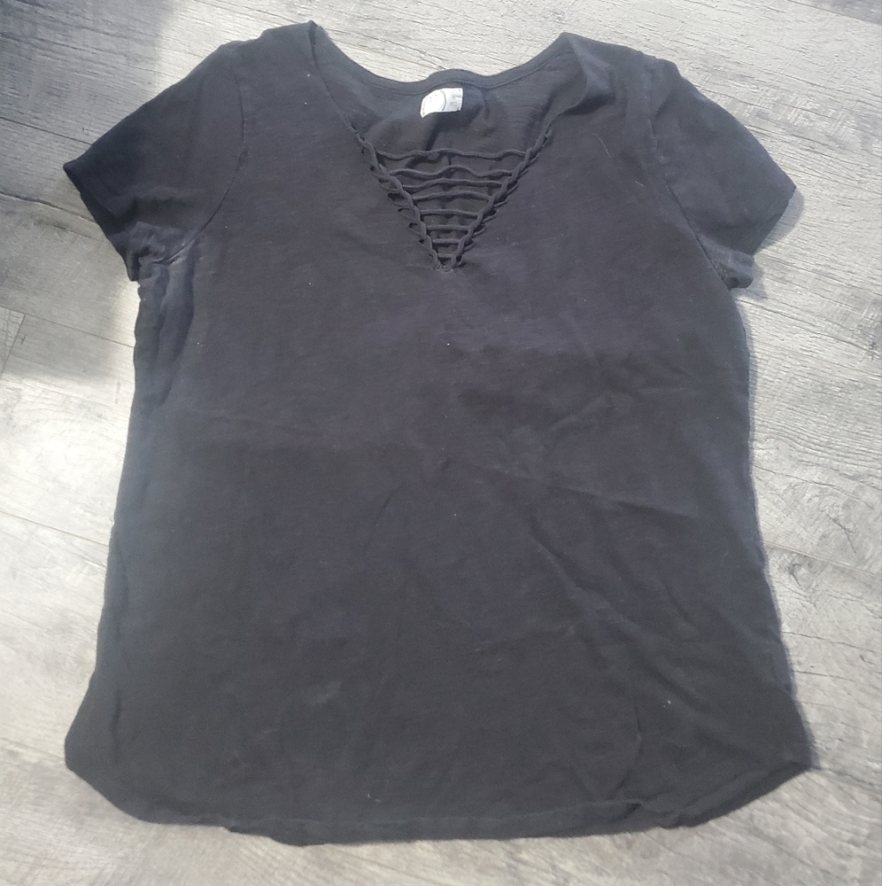 Black Maurices Criss Cross Shirt